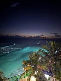 The view from our room at night