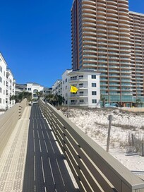 View from the boardwalk leading to the condominium