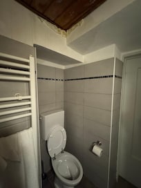 Major leak of the toilet above