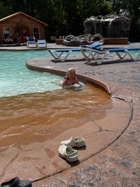 Our daughter enjoying the pool.