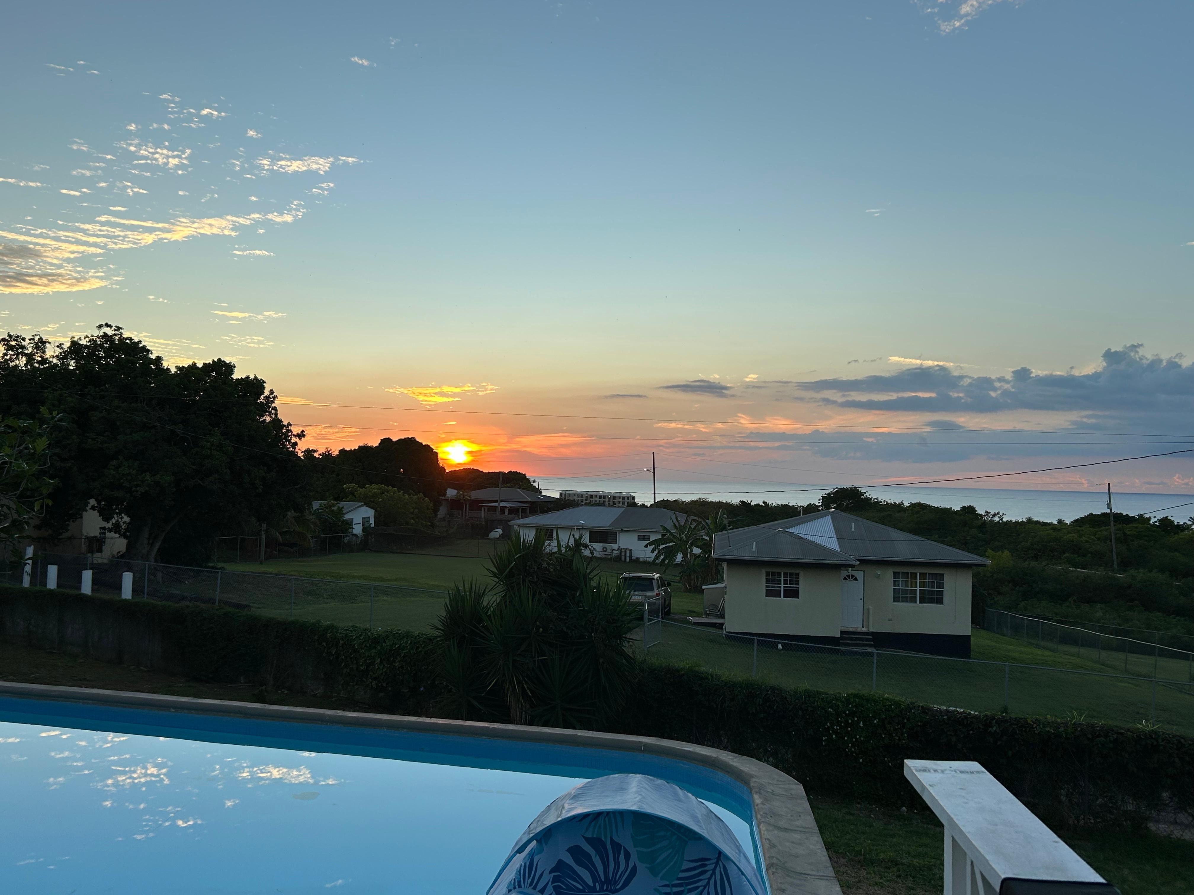 Sunset from the pool deck. 