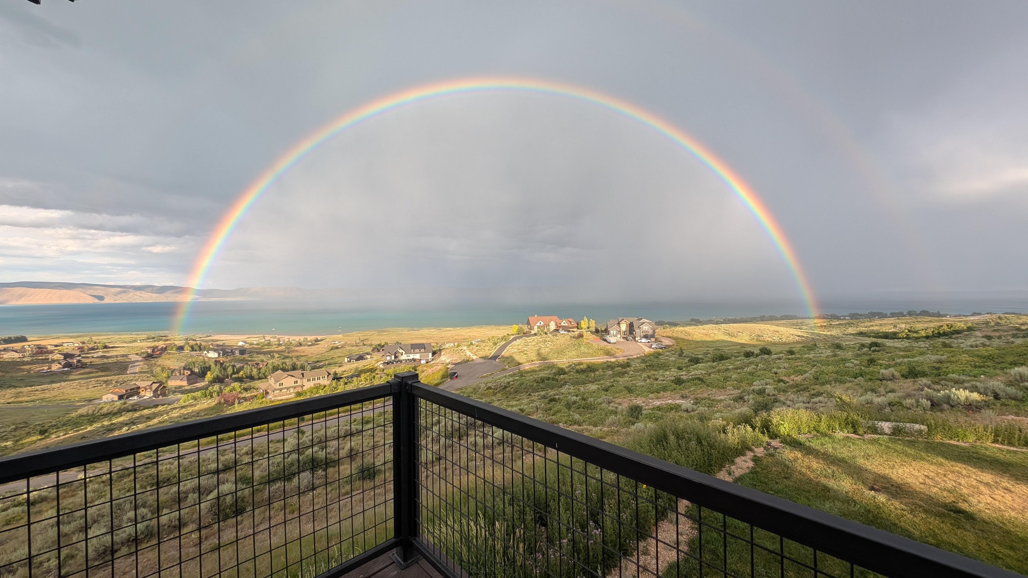 Rainbow view from the deck on the fourth of July!