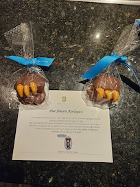 Our apology chocolates when the power went out