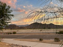La Quinta mountains at sunset