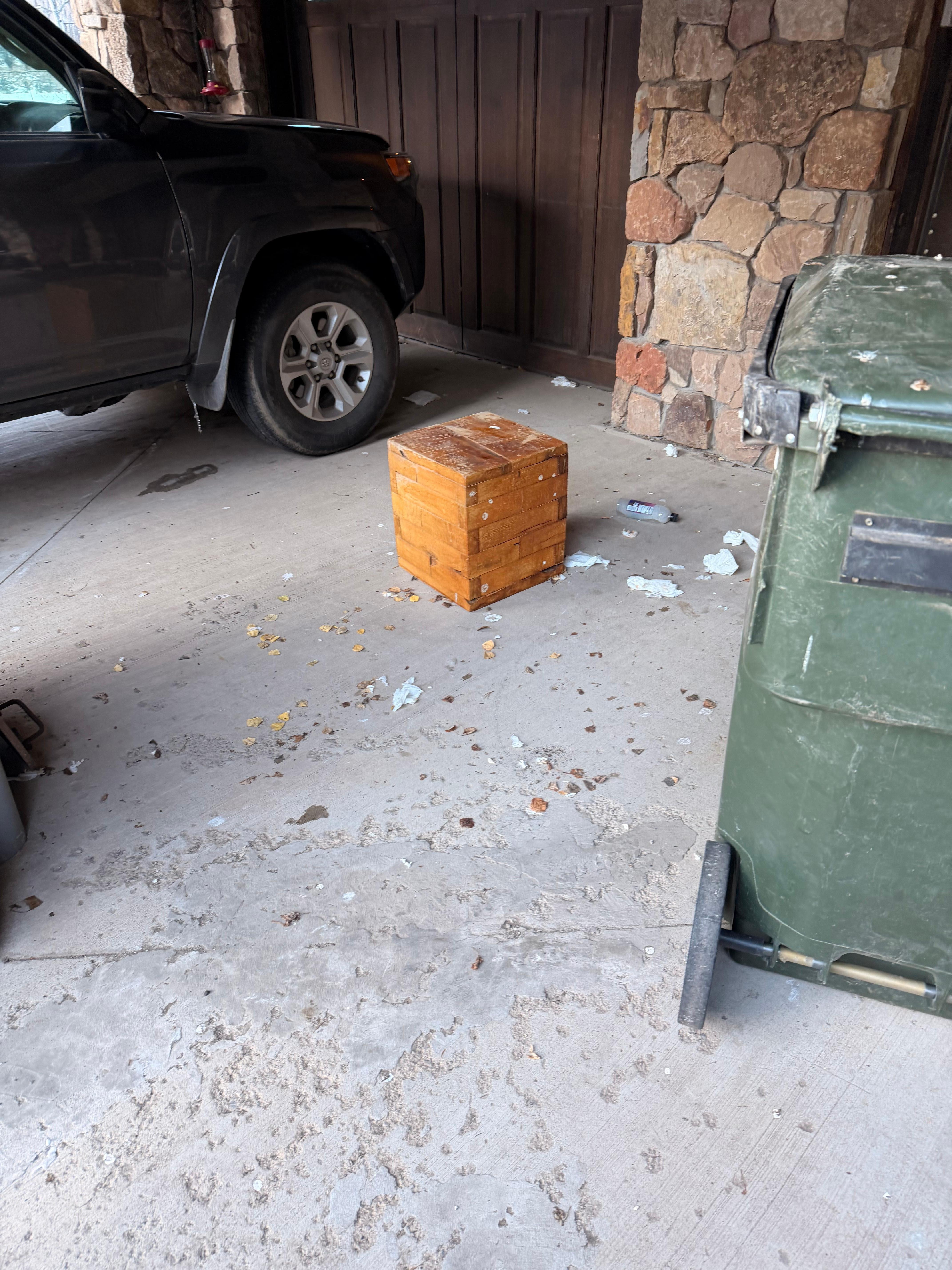 After trash was picked up. 