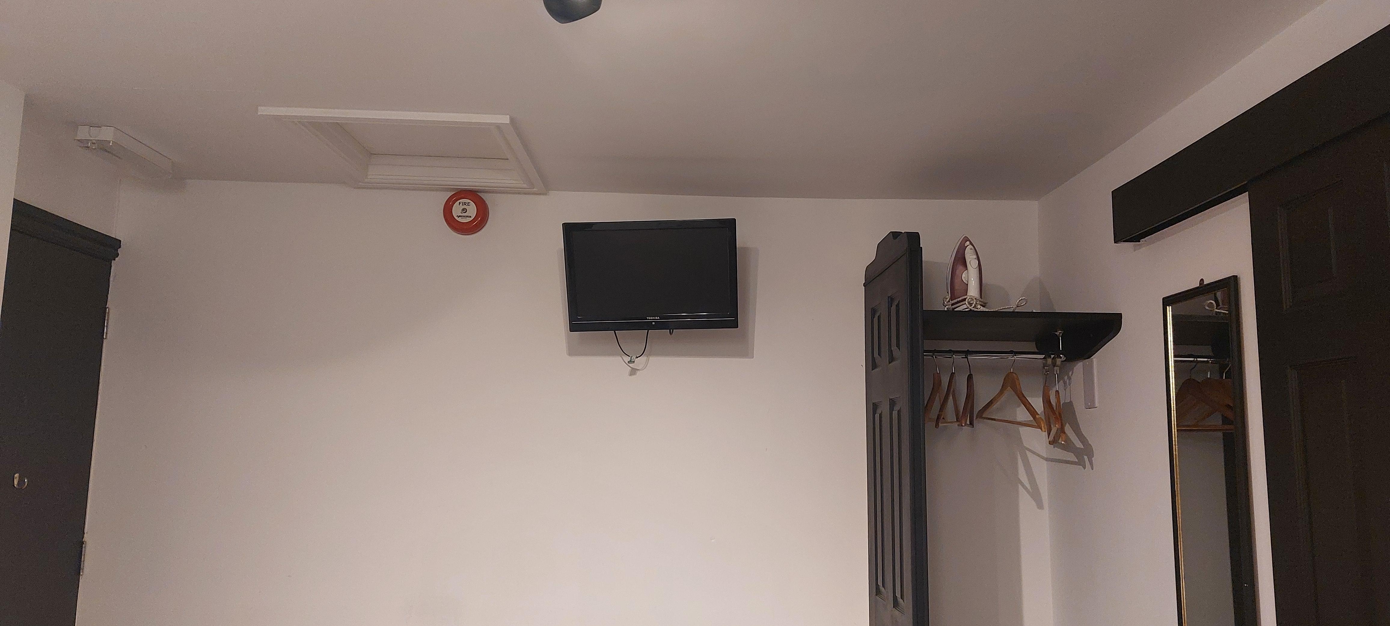 This was the smallest TV for a supposed King room. Not sure what King was describing as it certainly was the bed as that was only a double.  