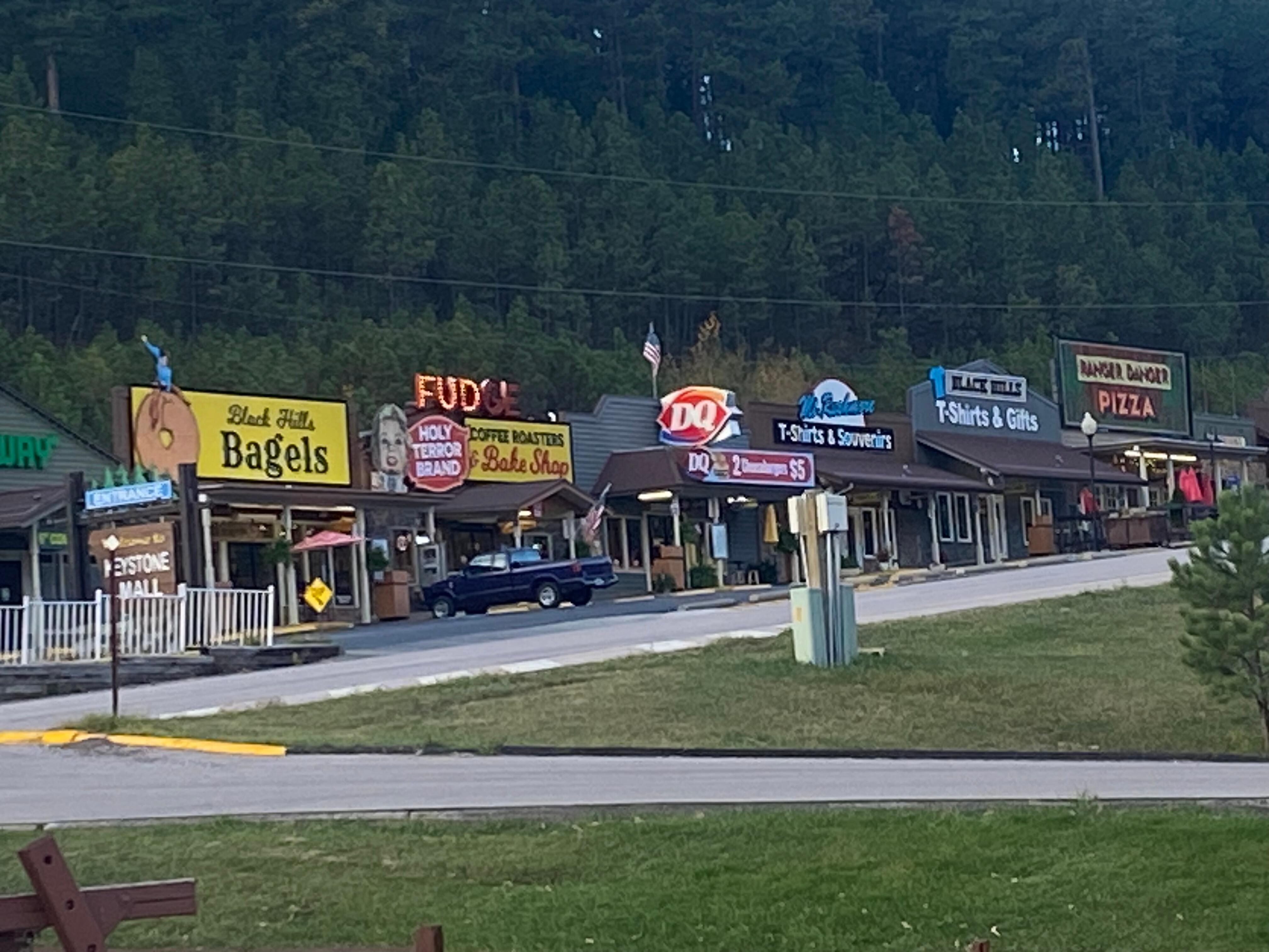 Farm boy Kitchen is in this strip just within walking distance of the Roosevelt on the road to  Mt. Rushmore. By all means dine there it’s a great experience.