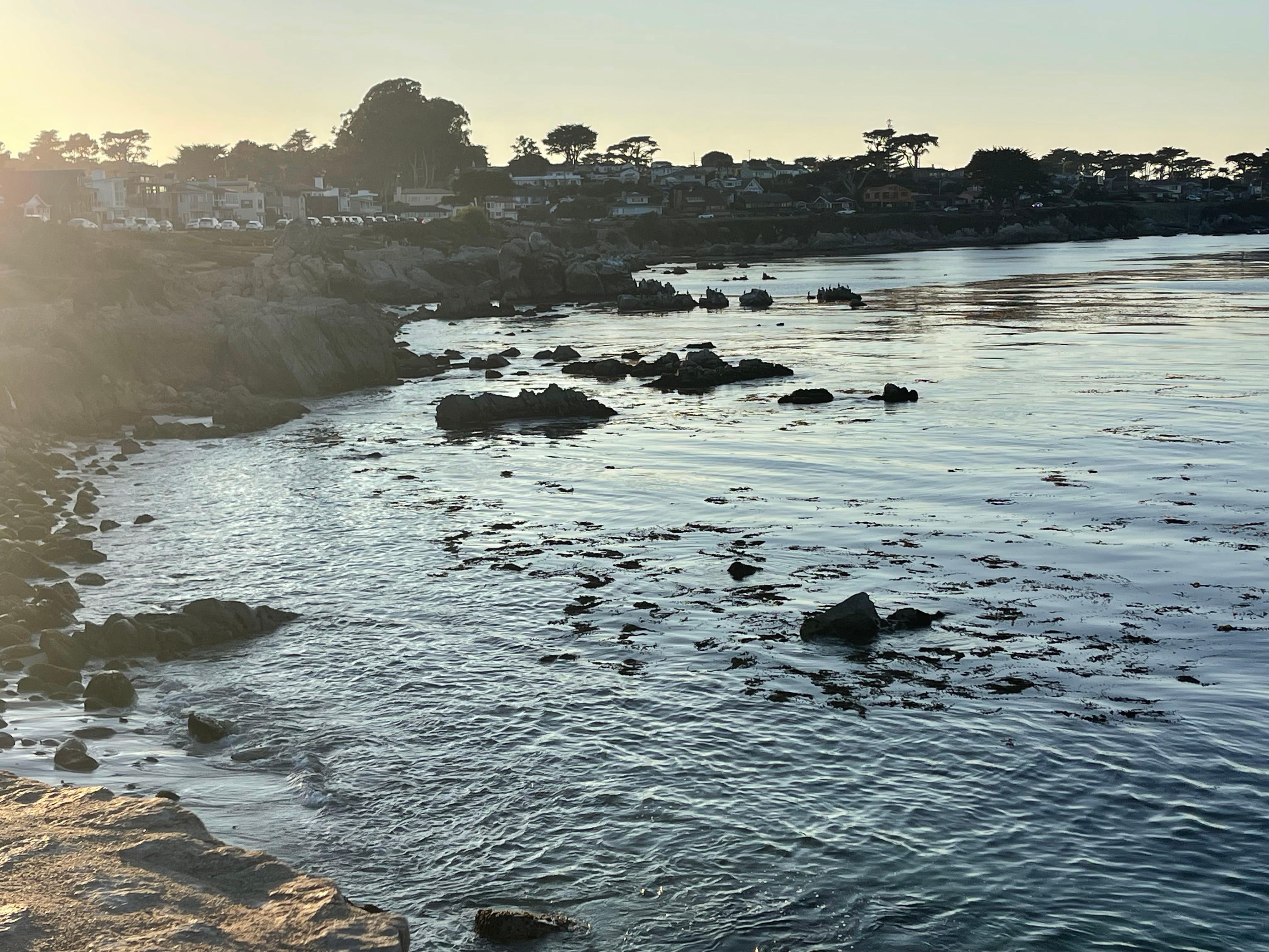 Lovers beach across street