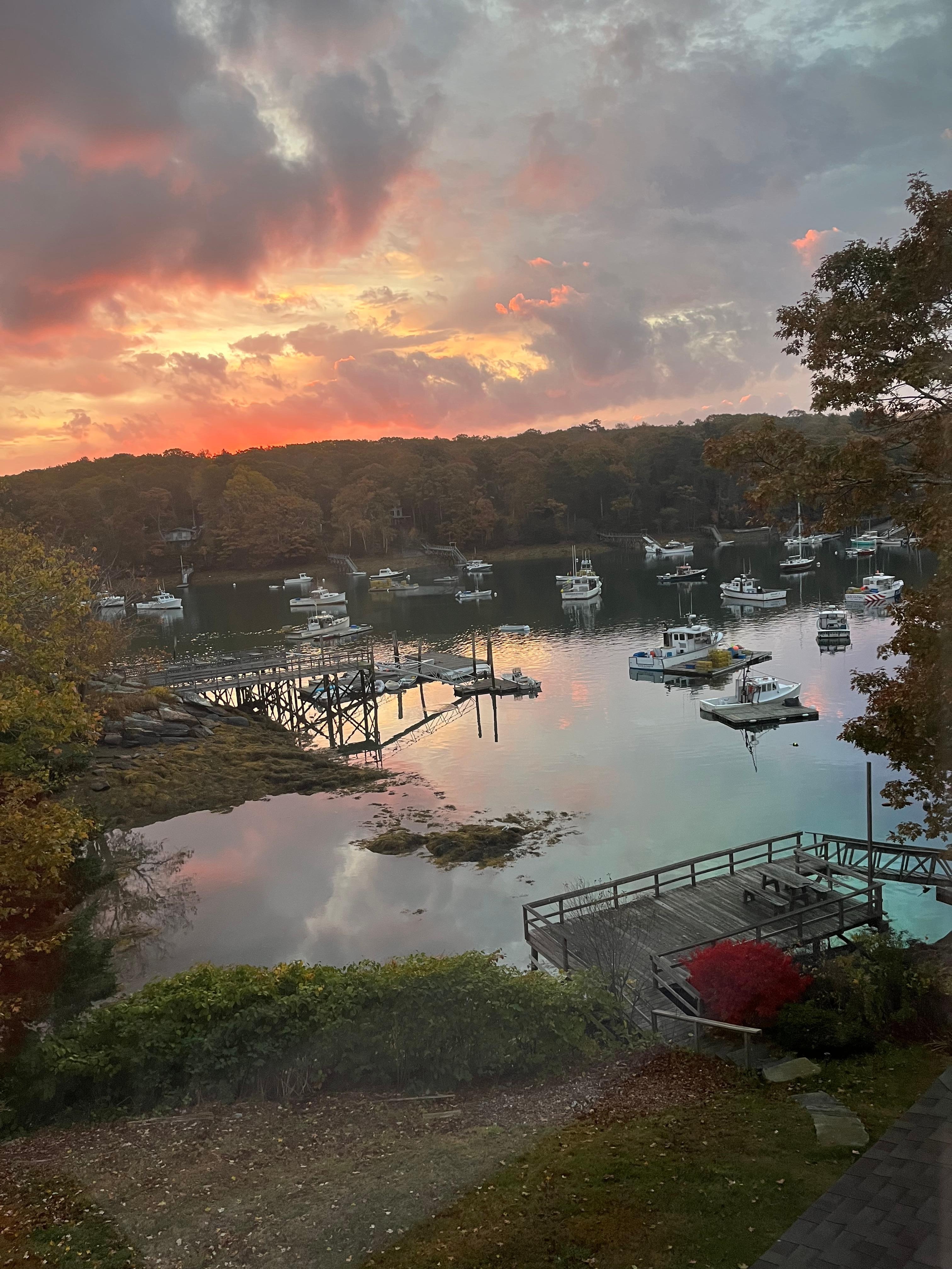 Sunrise from the third floor bedroom. Boats go out at 4:30am!