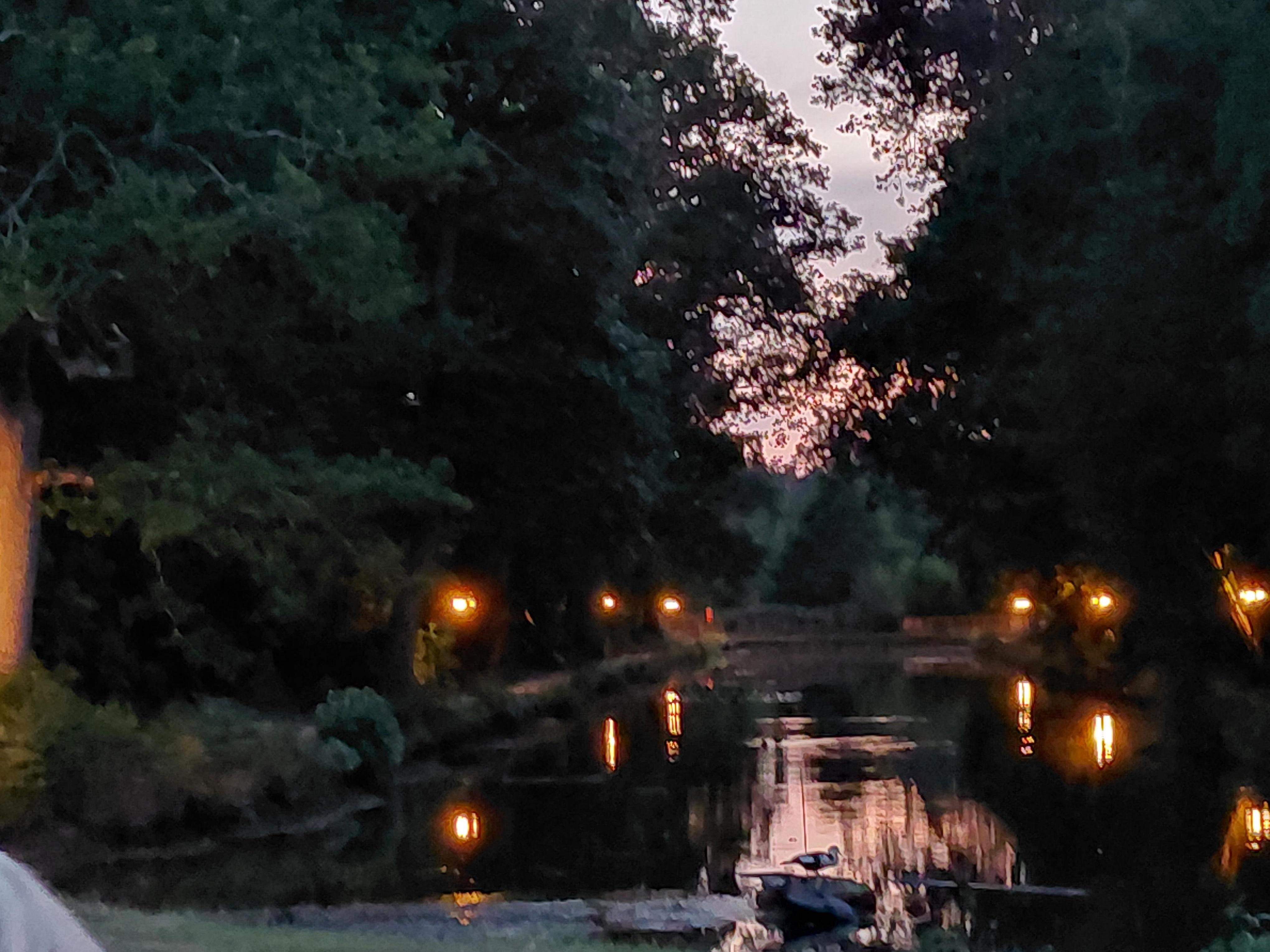 Evening view towards the canal
