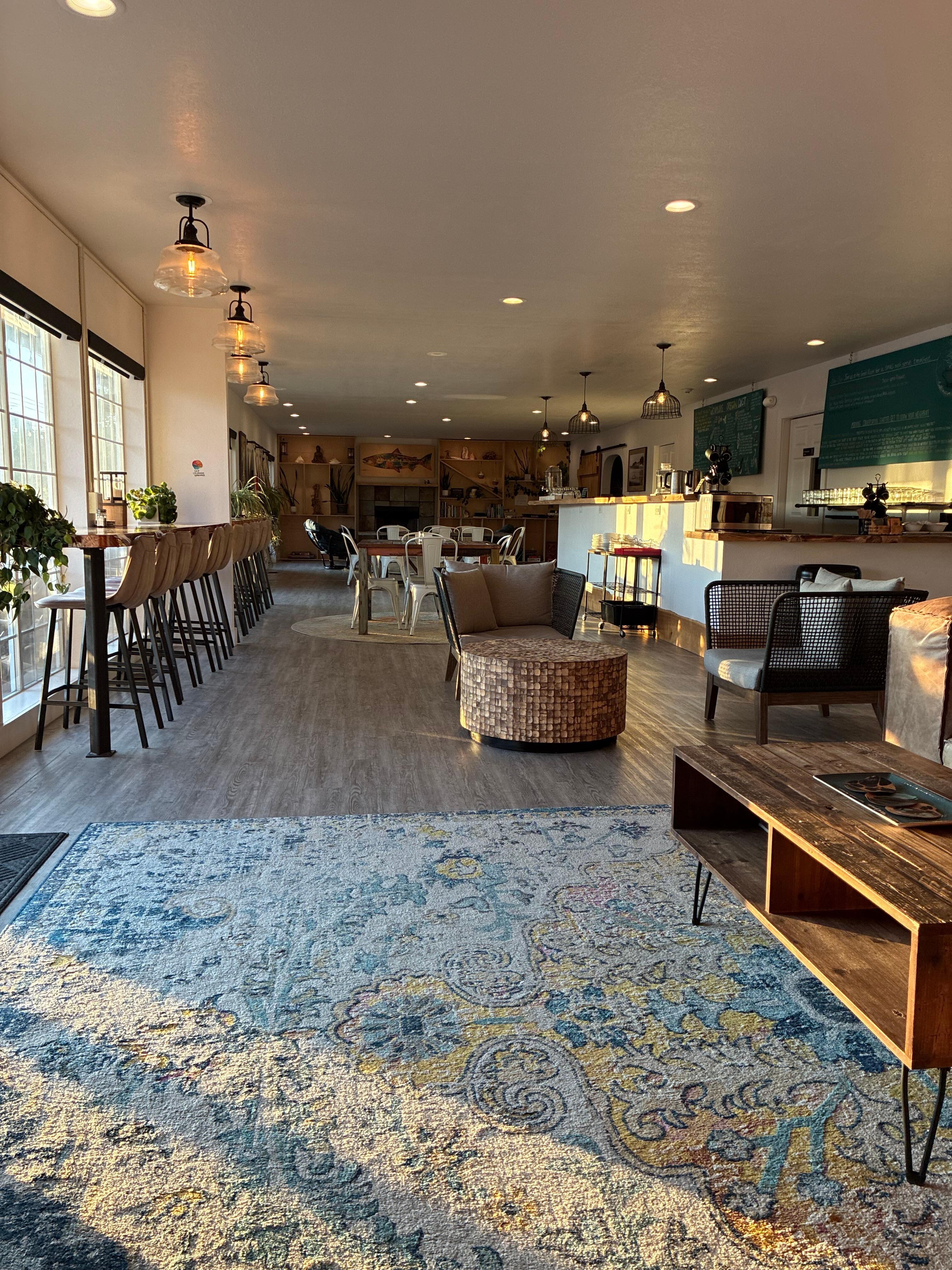 Beautiful lobby, but no one there.