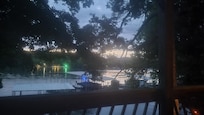 Picture at dusk from the deck.