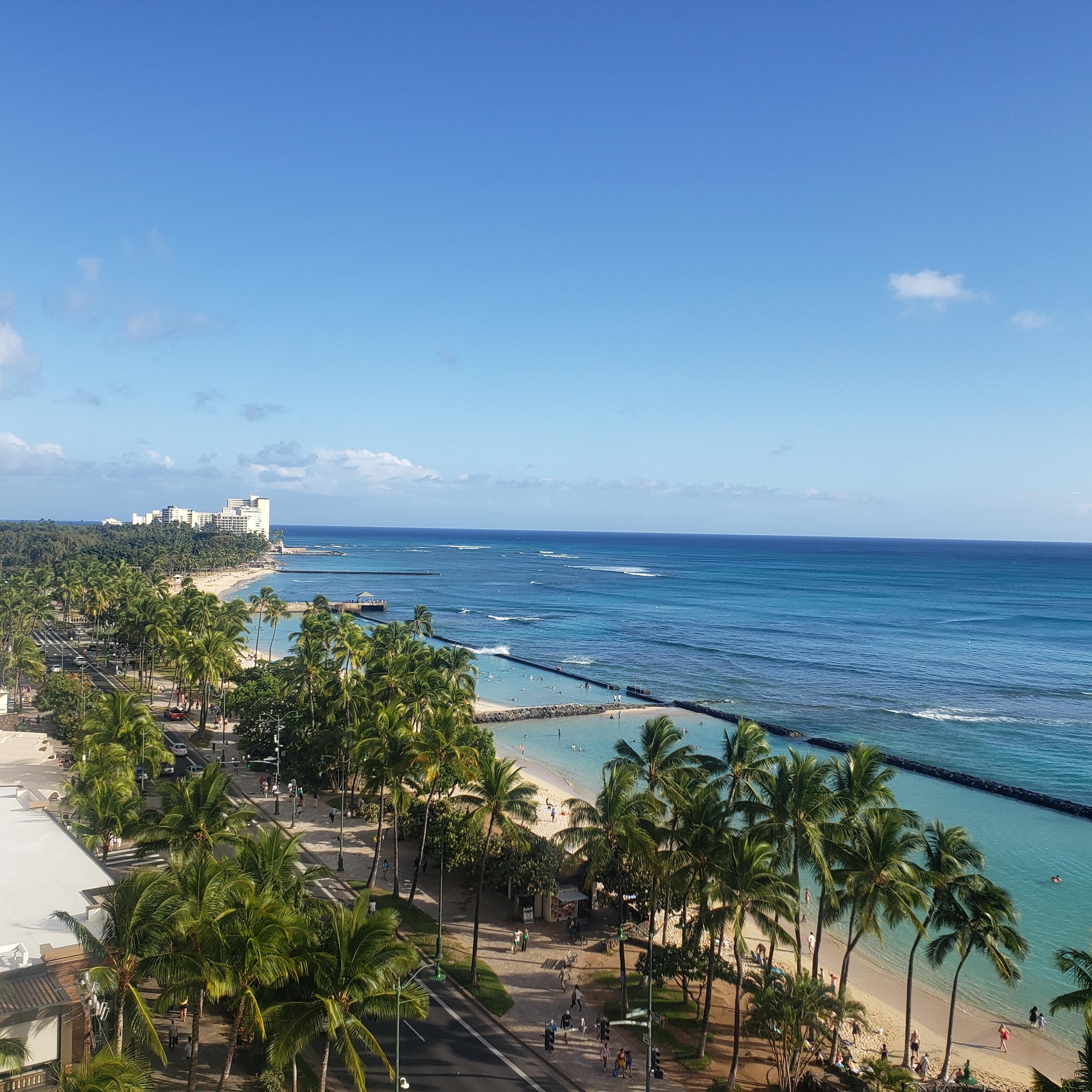 Our view from our room at the Waikiki Circle Hotel