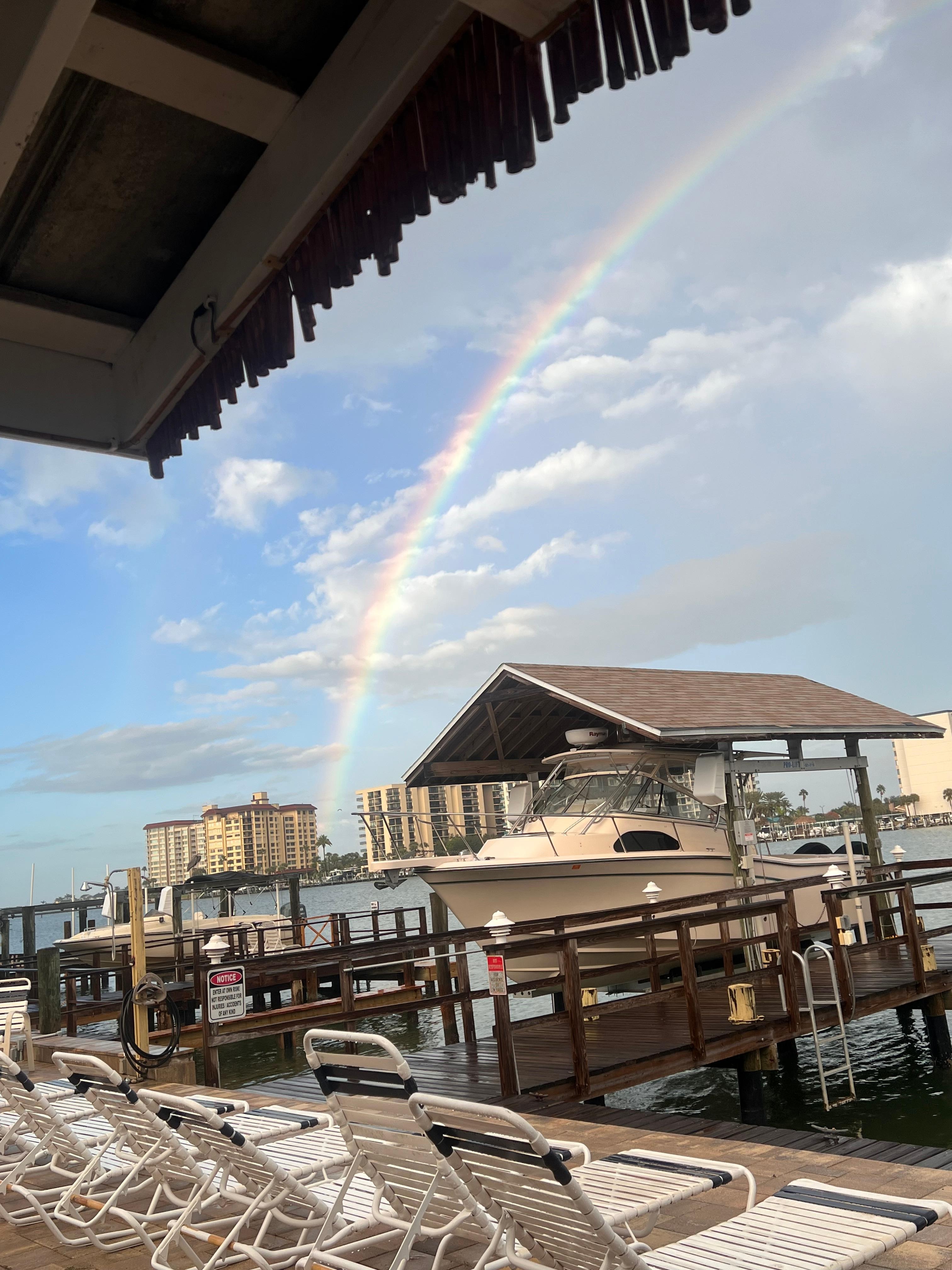 Ended our stay with a rainbow!