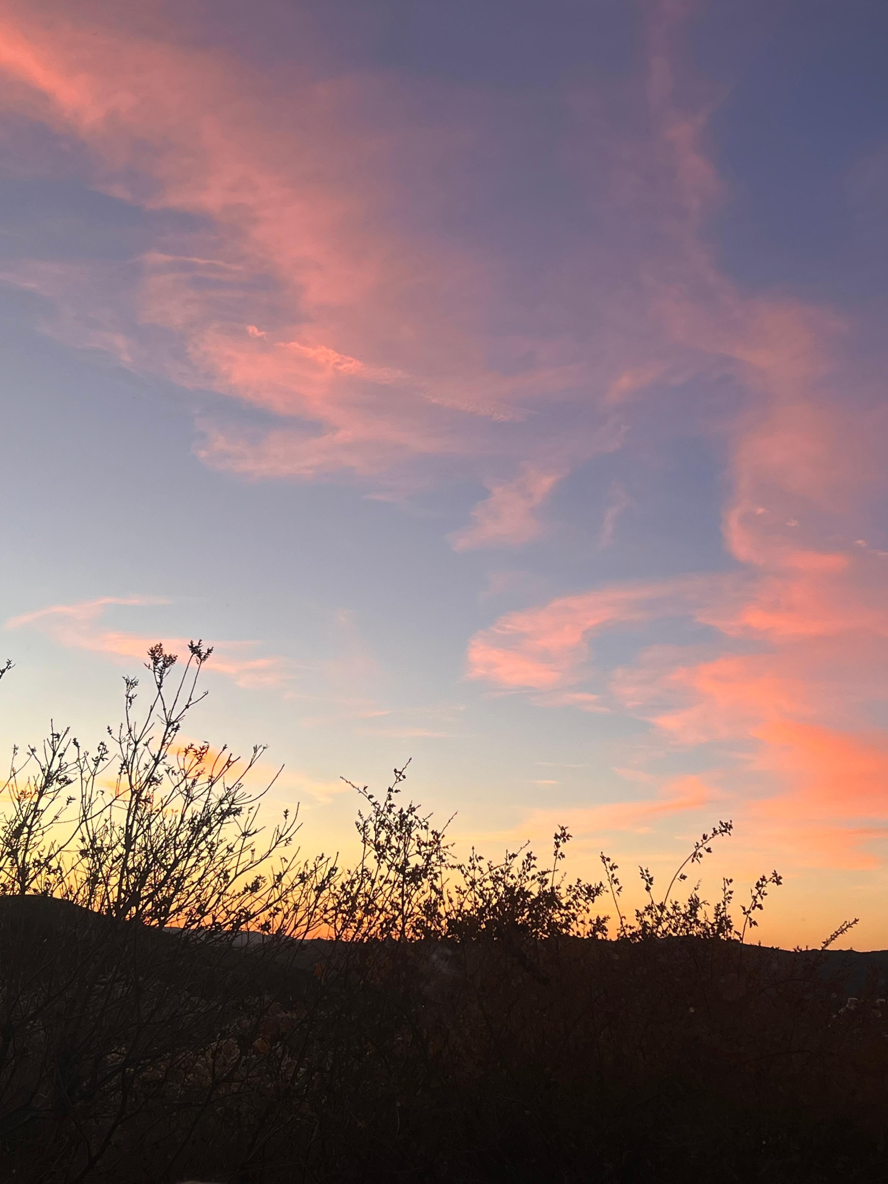 Gorgeous sunset from the living room window 