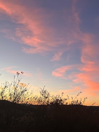 Gorgeous sunset from the living room window