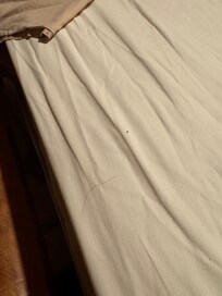 Hair on linen (as found on arrival)