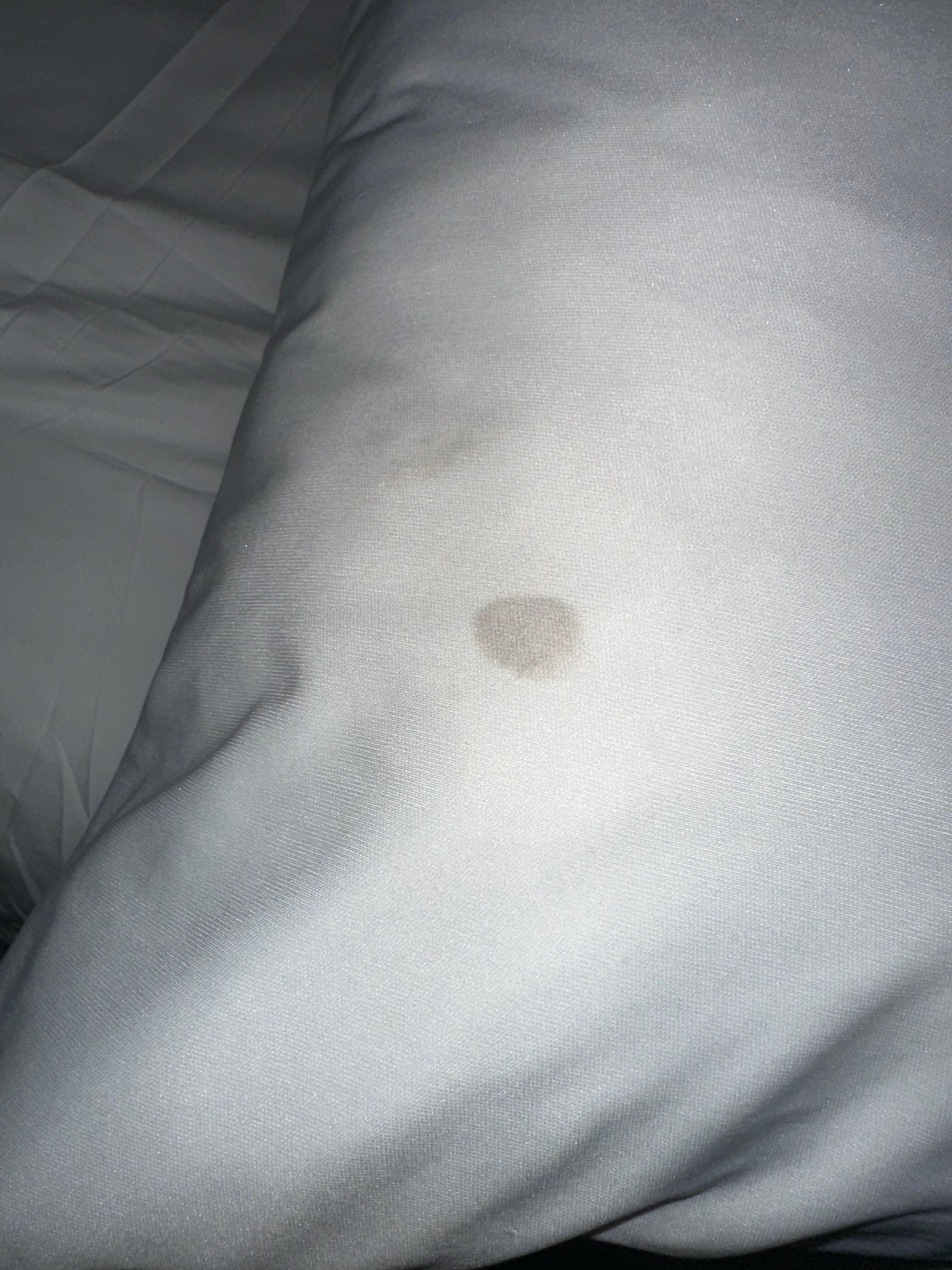 Stained pillow