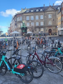 Bicycles/walking best way to get around the core of the city