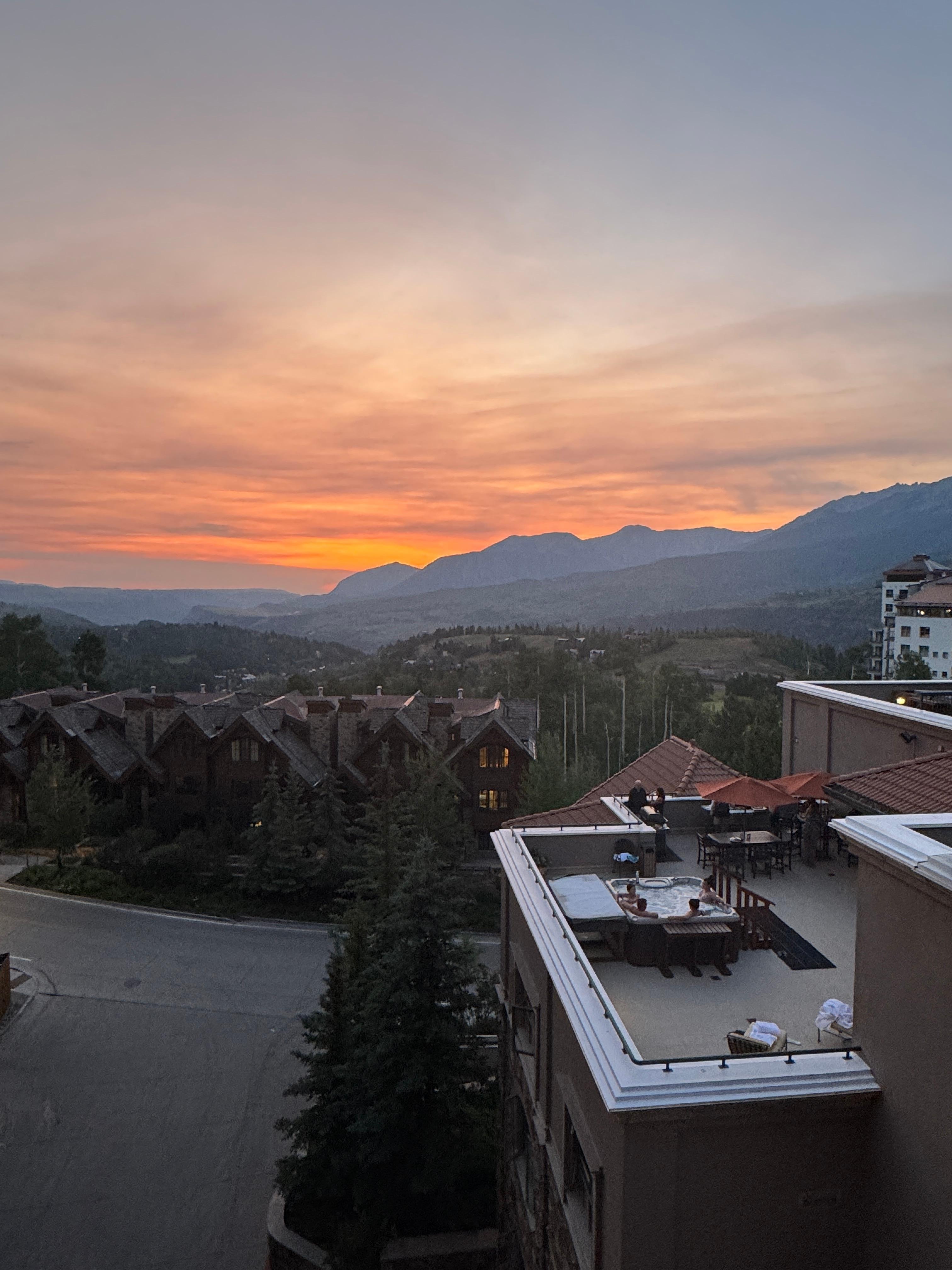 Sunset from our balcony