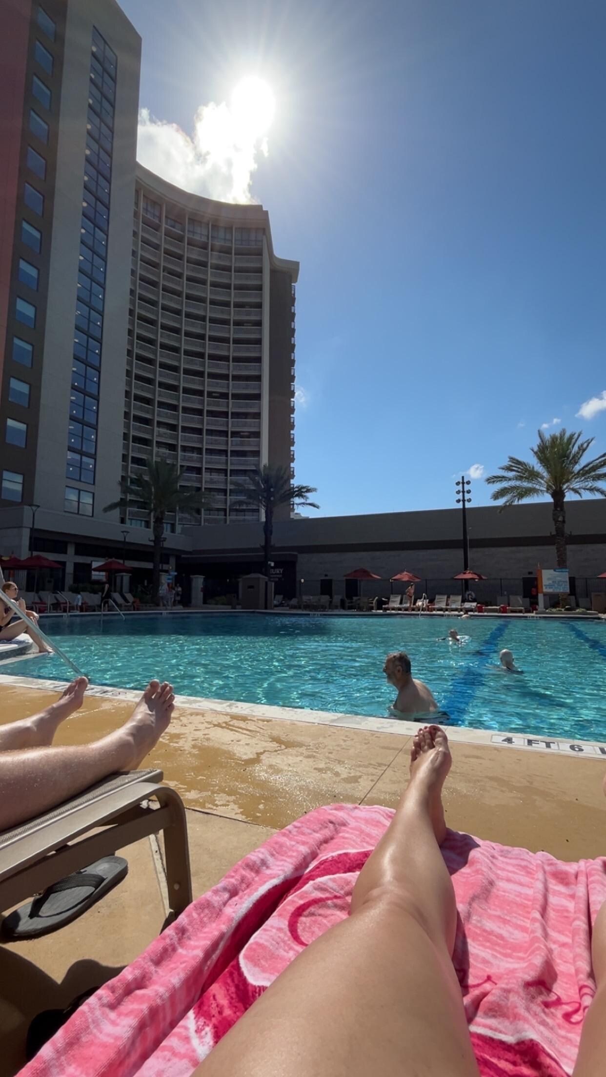 Relaxing pool area- sooo happy!!