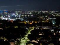 View from the roof bar looking south.