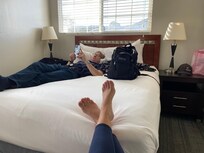 Single queen bed room over office