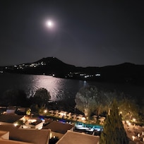 View from the hotel outdoor restaurant.