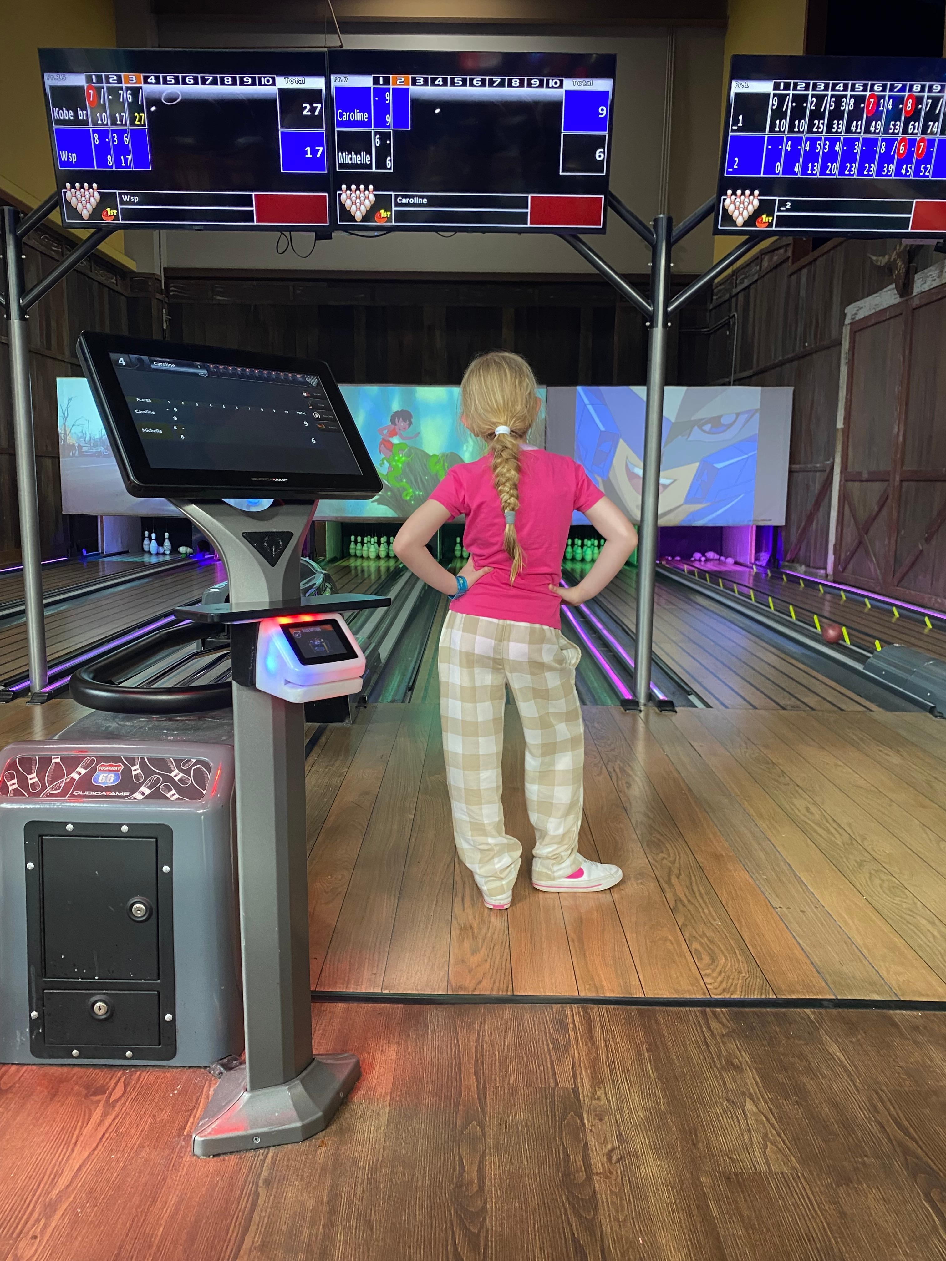 Mini Bowling in the Arcade area