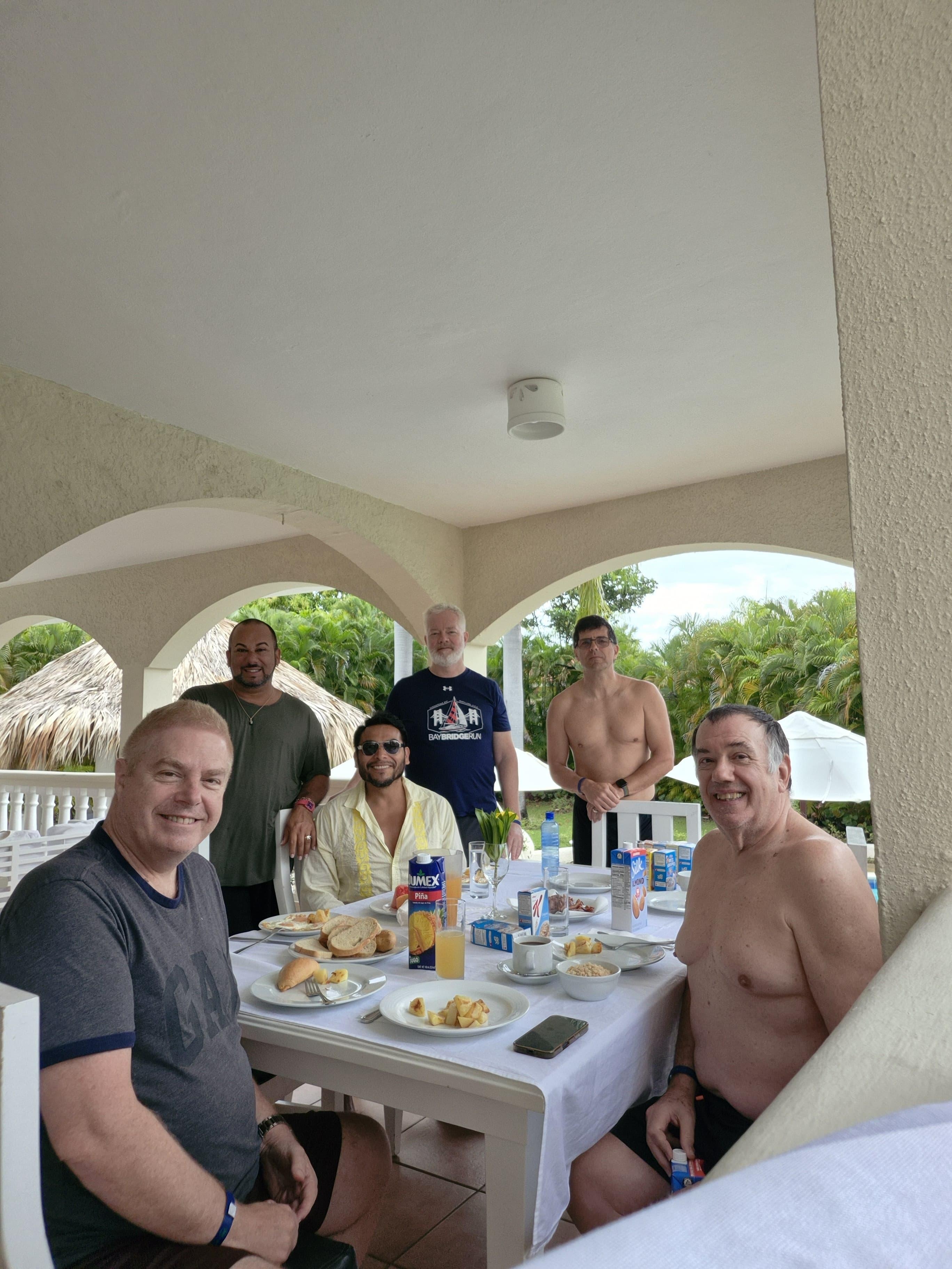 Breakfast at the villa