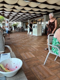 The terrace area is in need of a makeover.