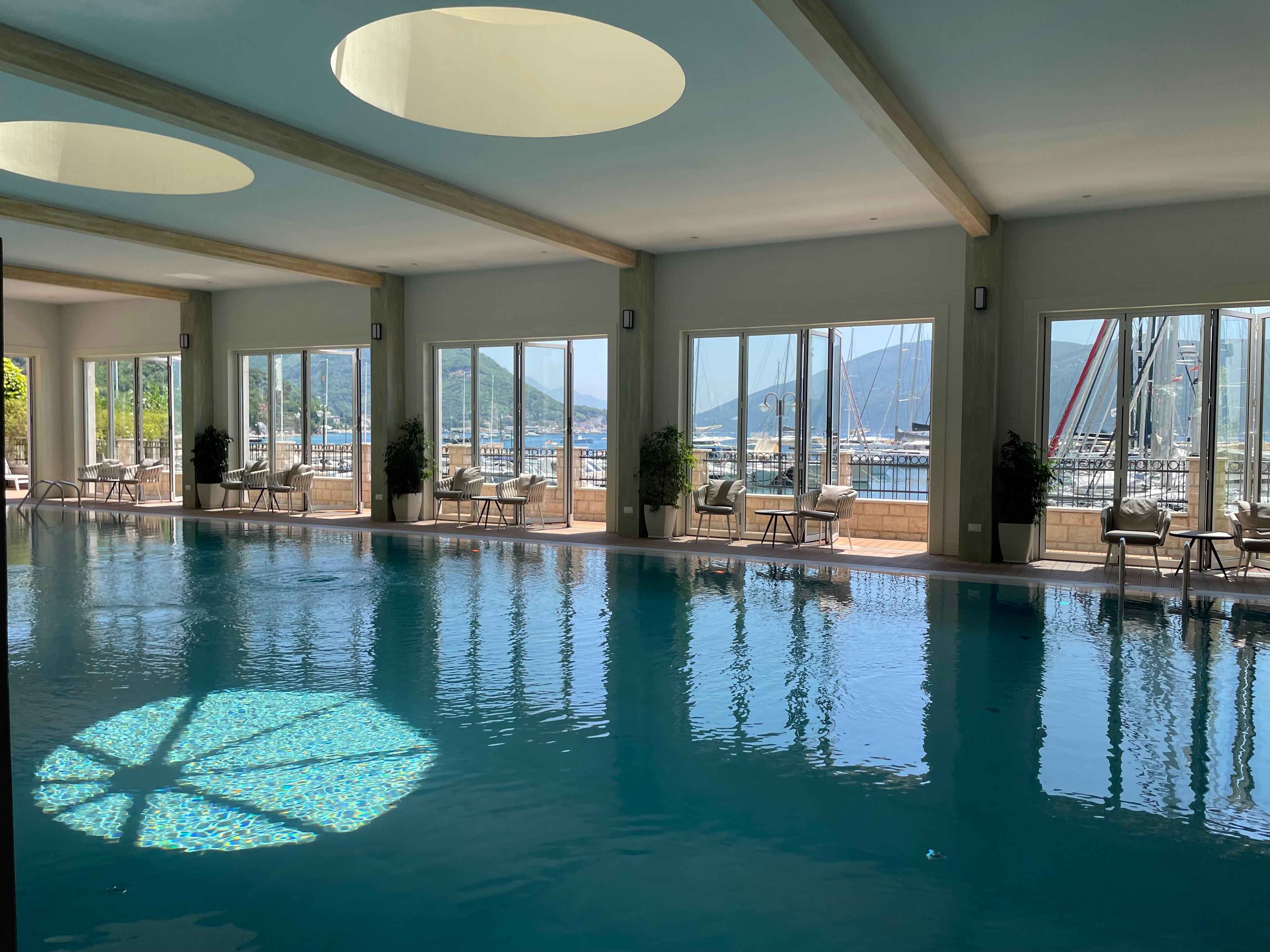 Indoor pool in spa building 