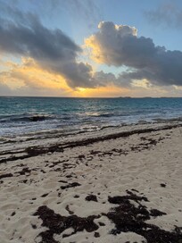 Beautiful sunrise from the nearby beach