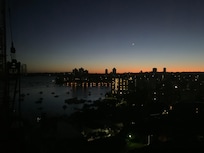 Room view at sunrise