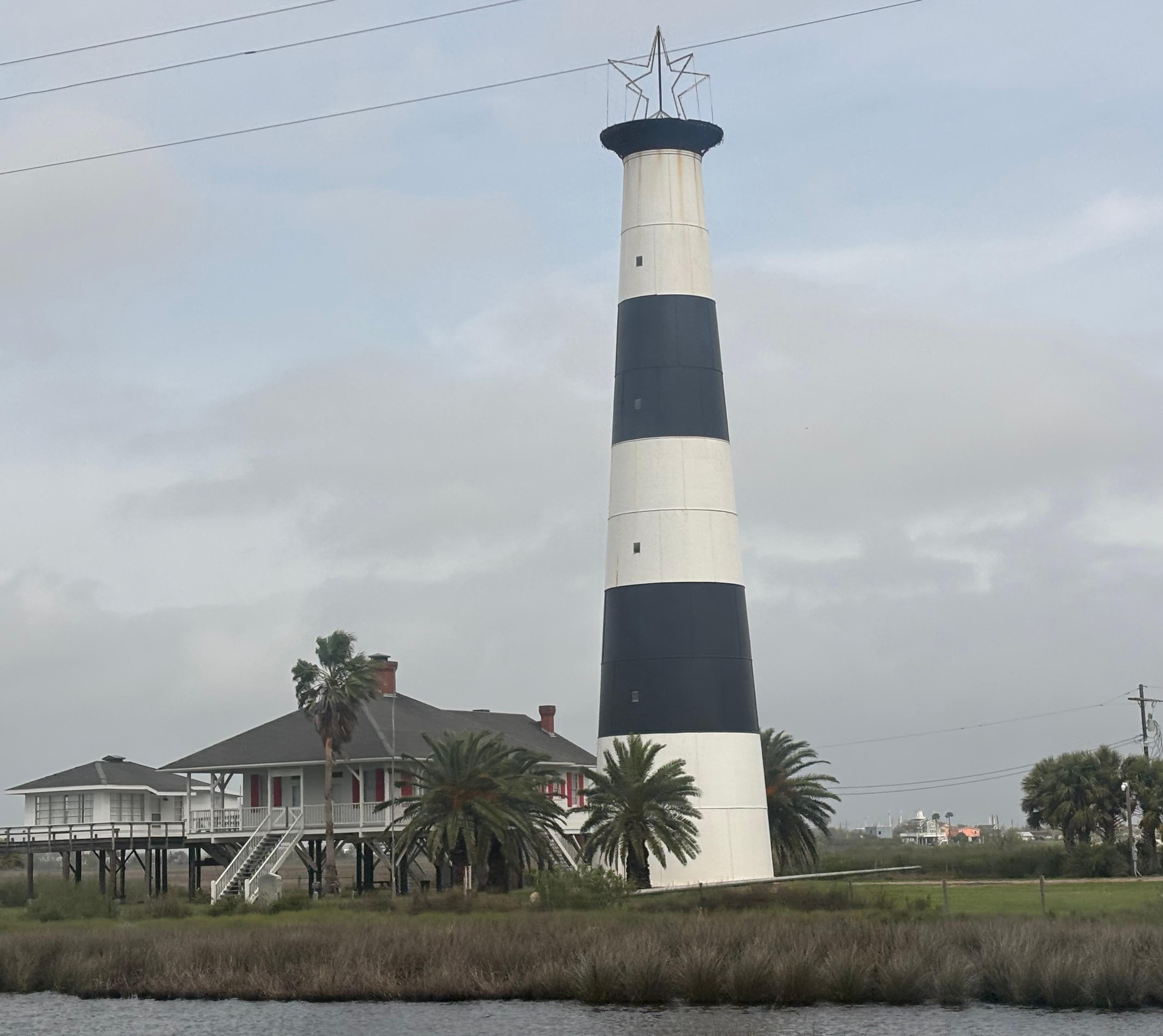 Old lighthouse on Bolivar Peninsula 