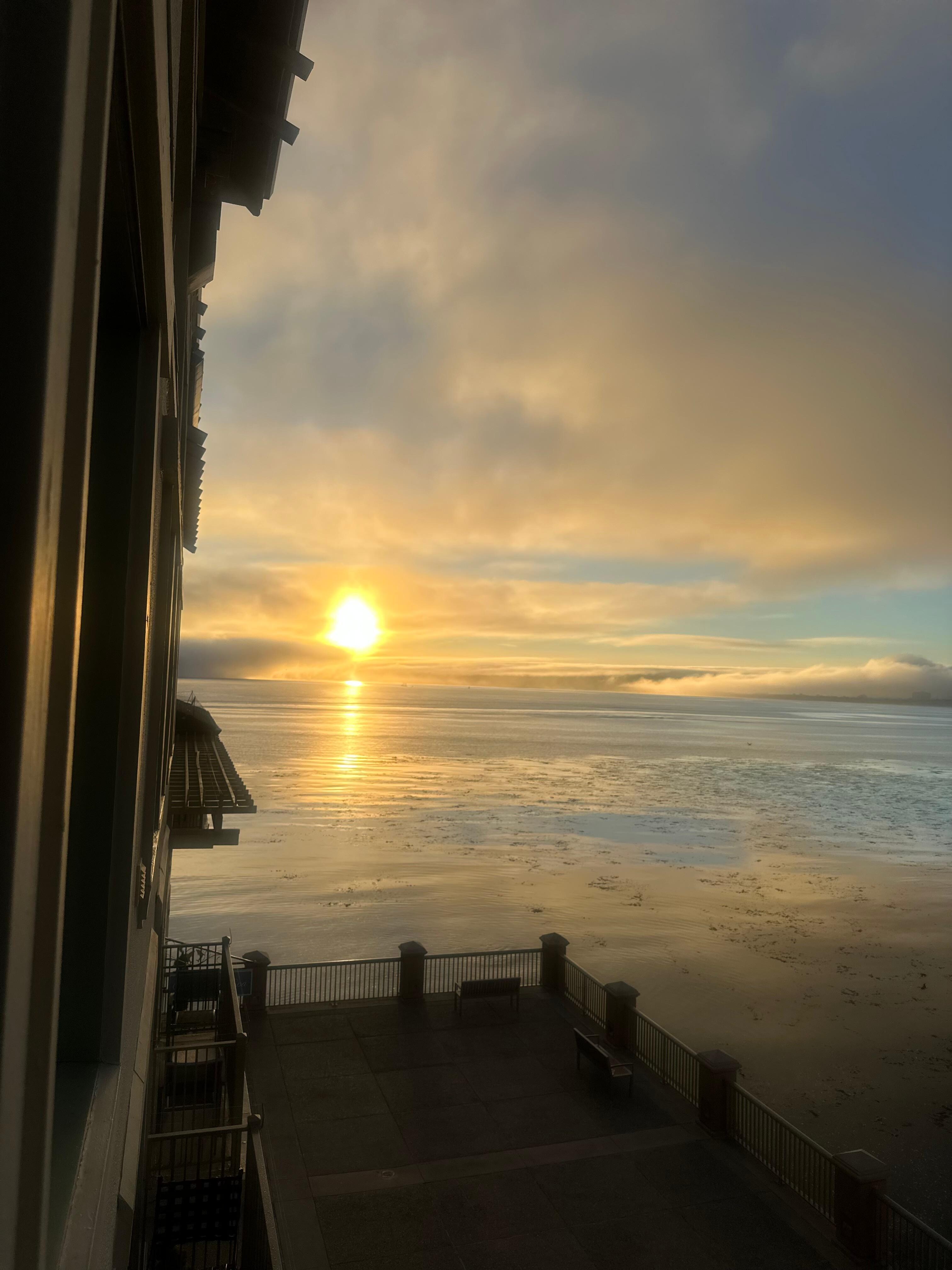 Sunrise from our room. 