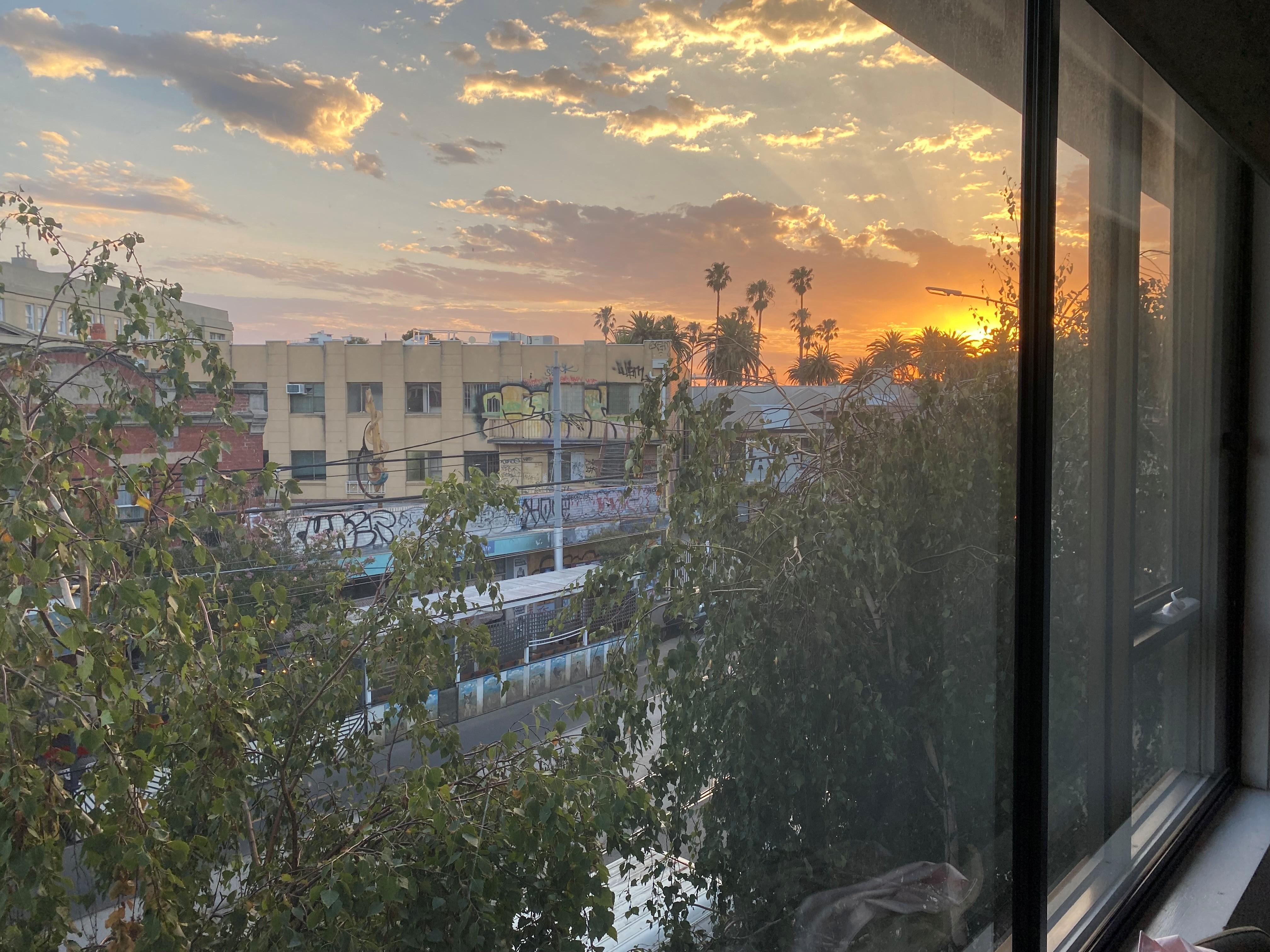 The view from my hotel room window. 