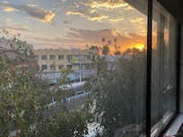 The view from my hotel room window.