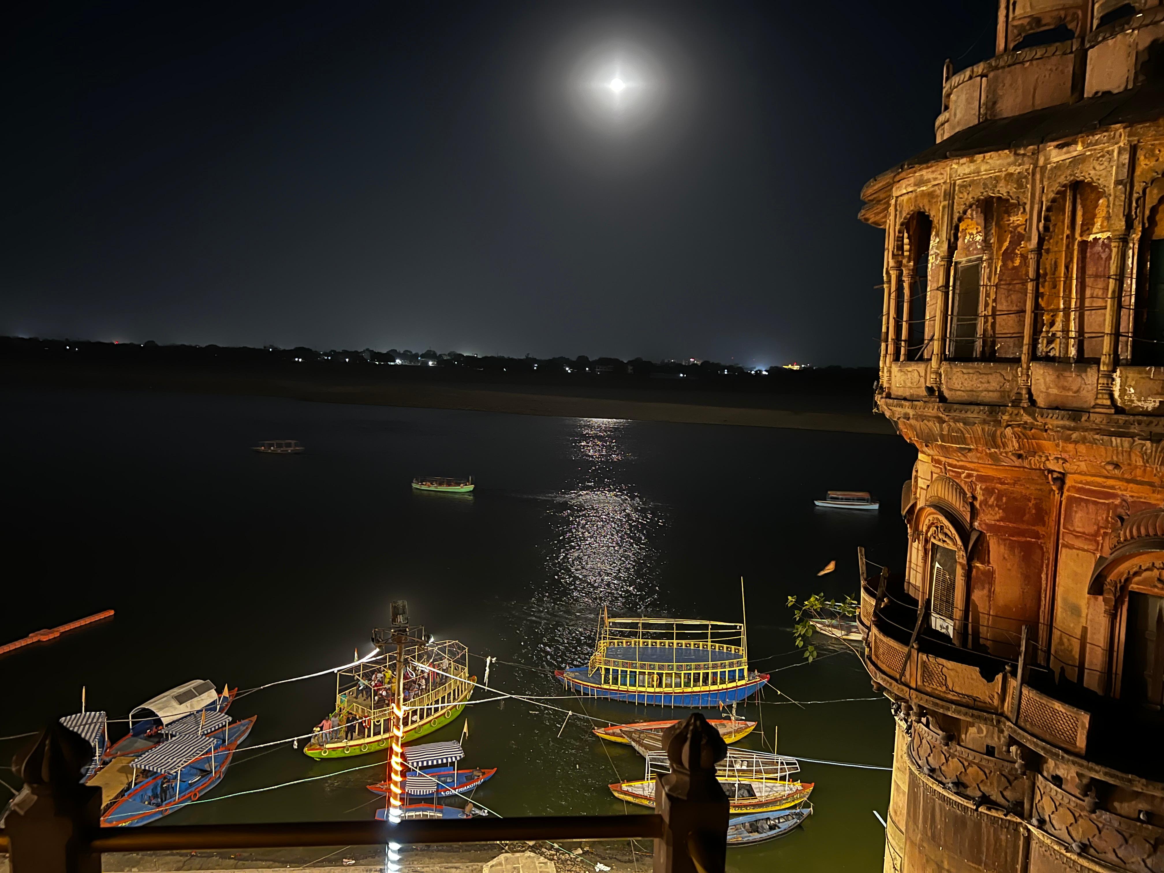 View of the Ganges from the terrace. 