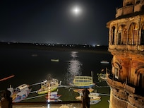 View of the Ganges from the terrace.