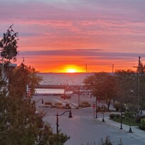 Sunrise view from the window.
