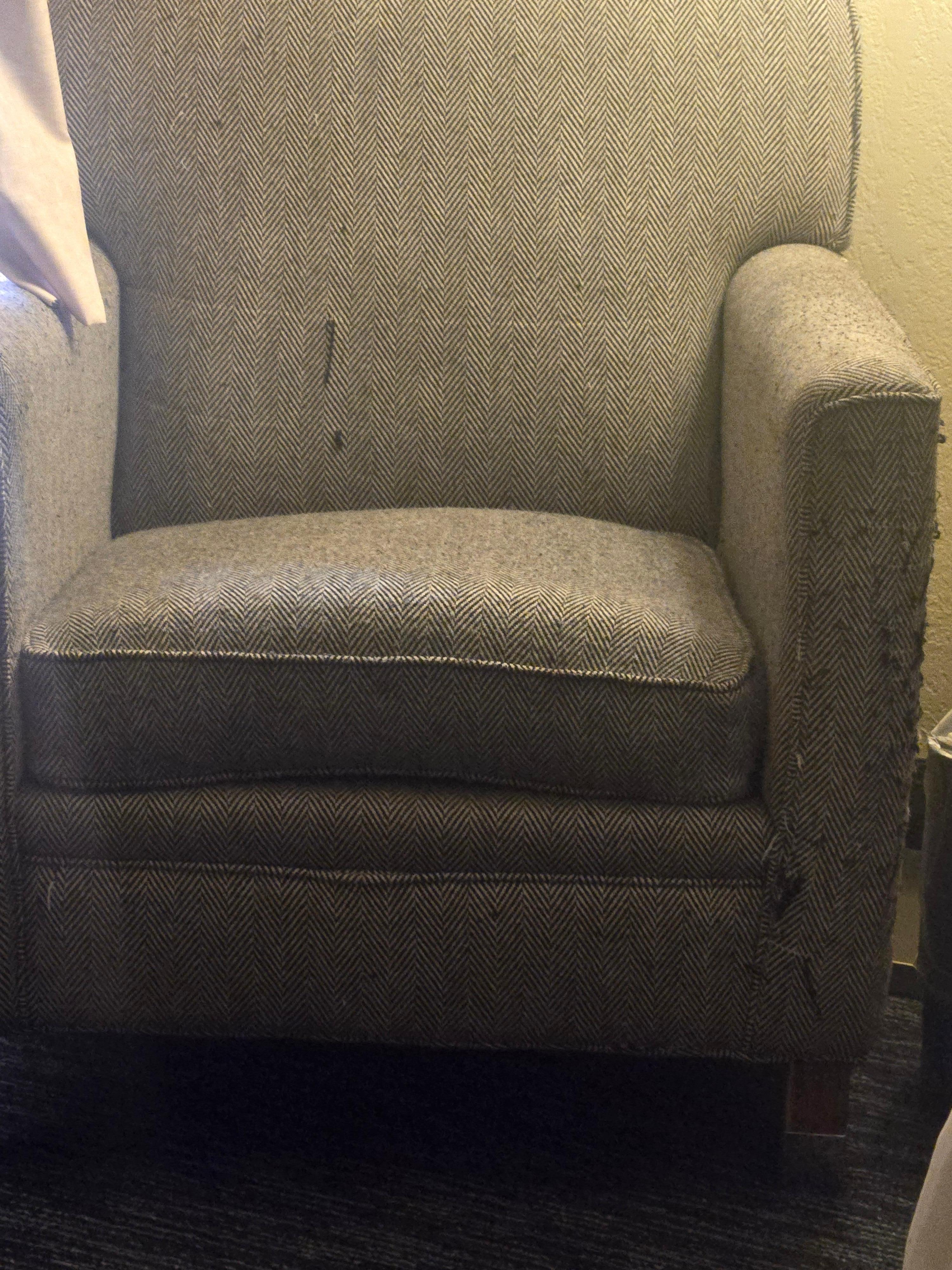The chair in the room.