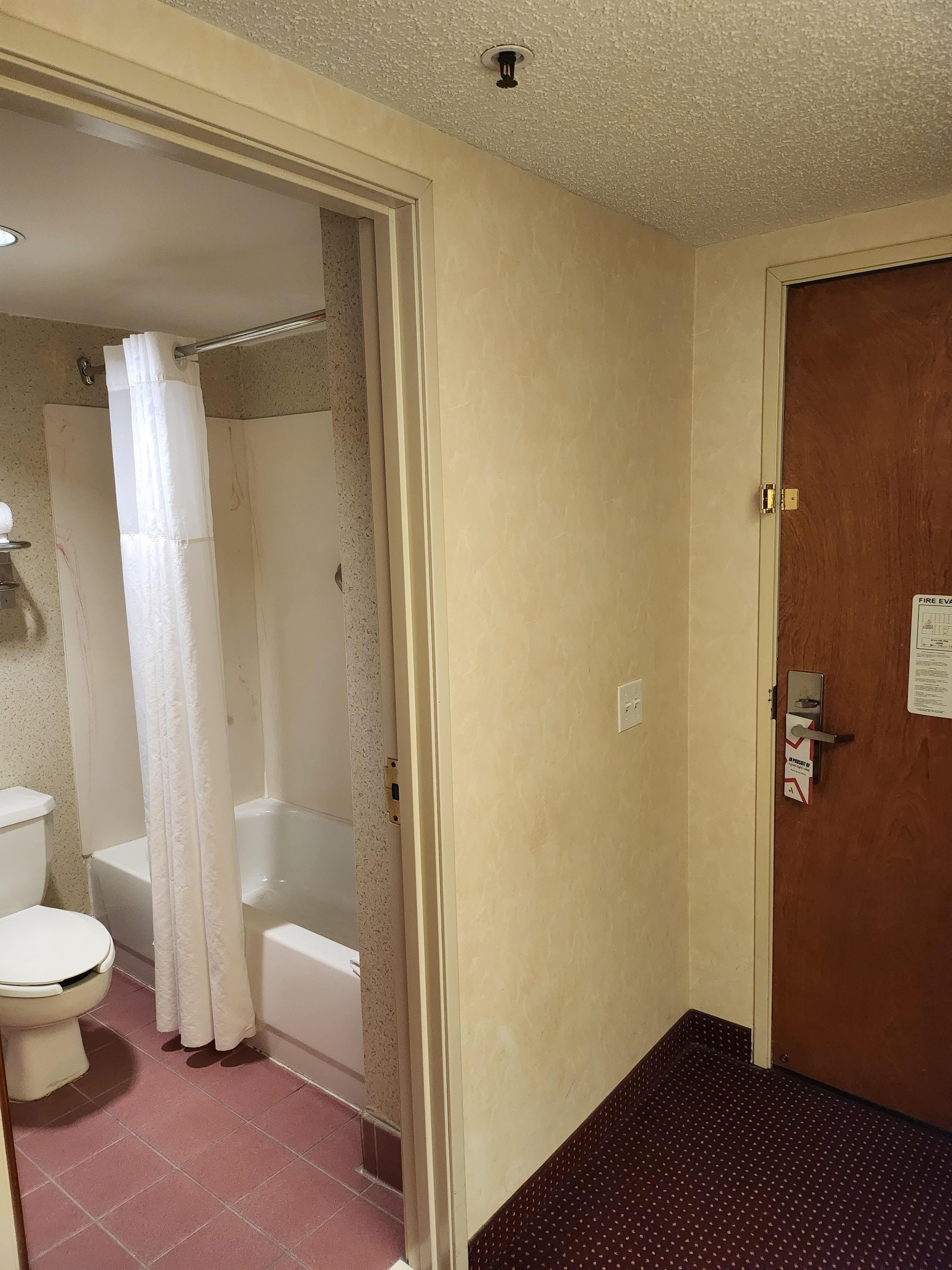 The bathroom was a bathroom,  imagine that!