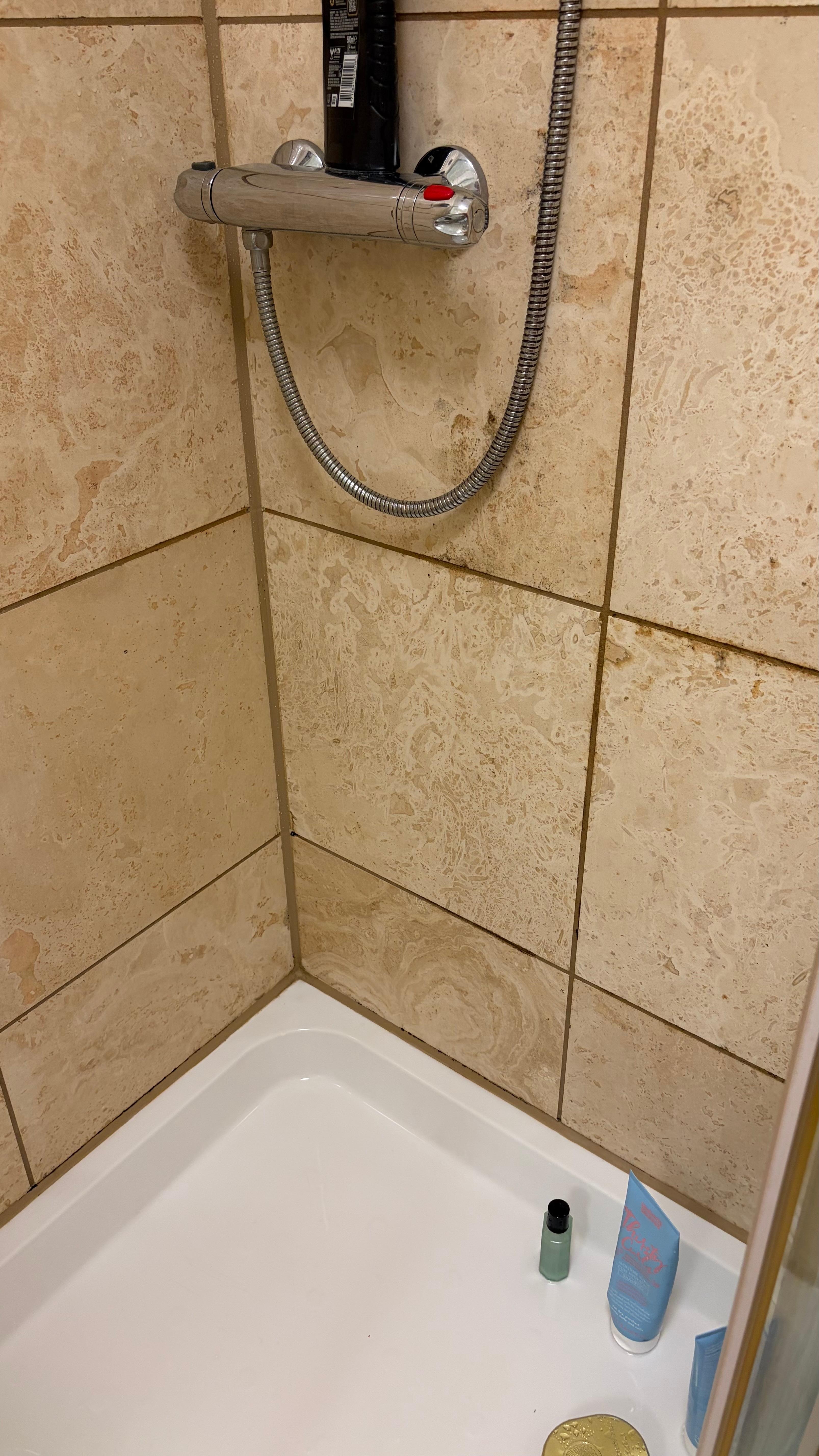 Had to clean shower head and hose before I could use it. 