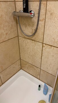 Had to clean shower head and hose before I could use it.