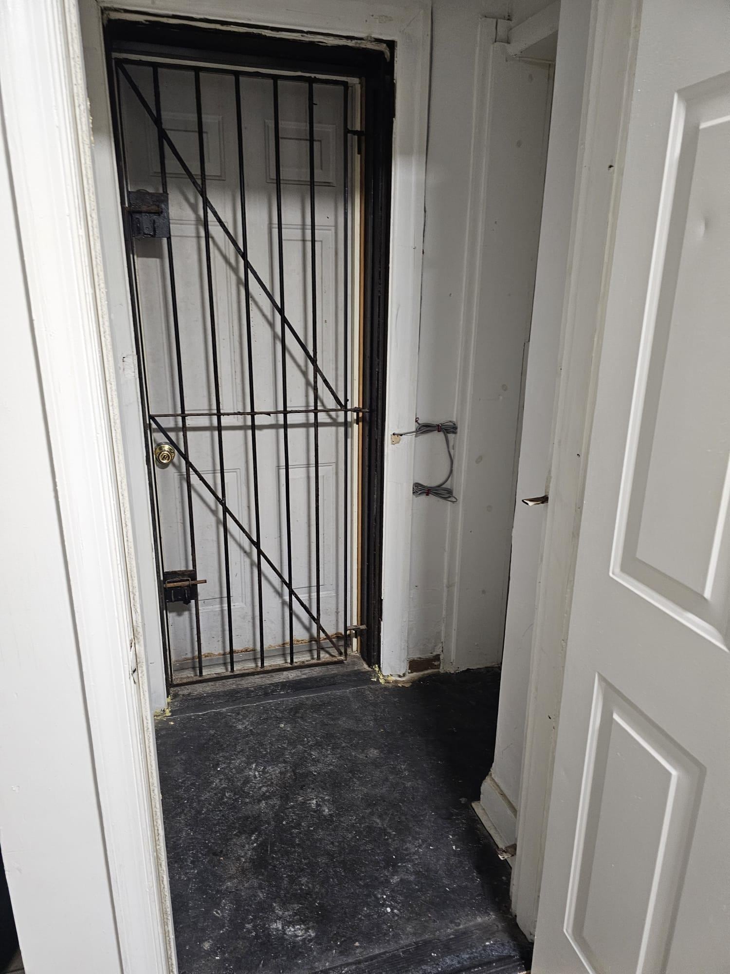 Shady door that lef to nowhere. Two mistery doors on the other side.