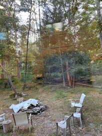 The fire put out back