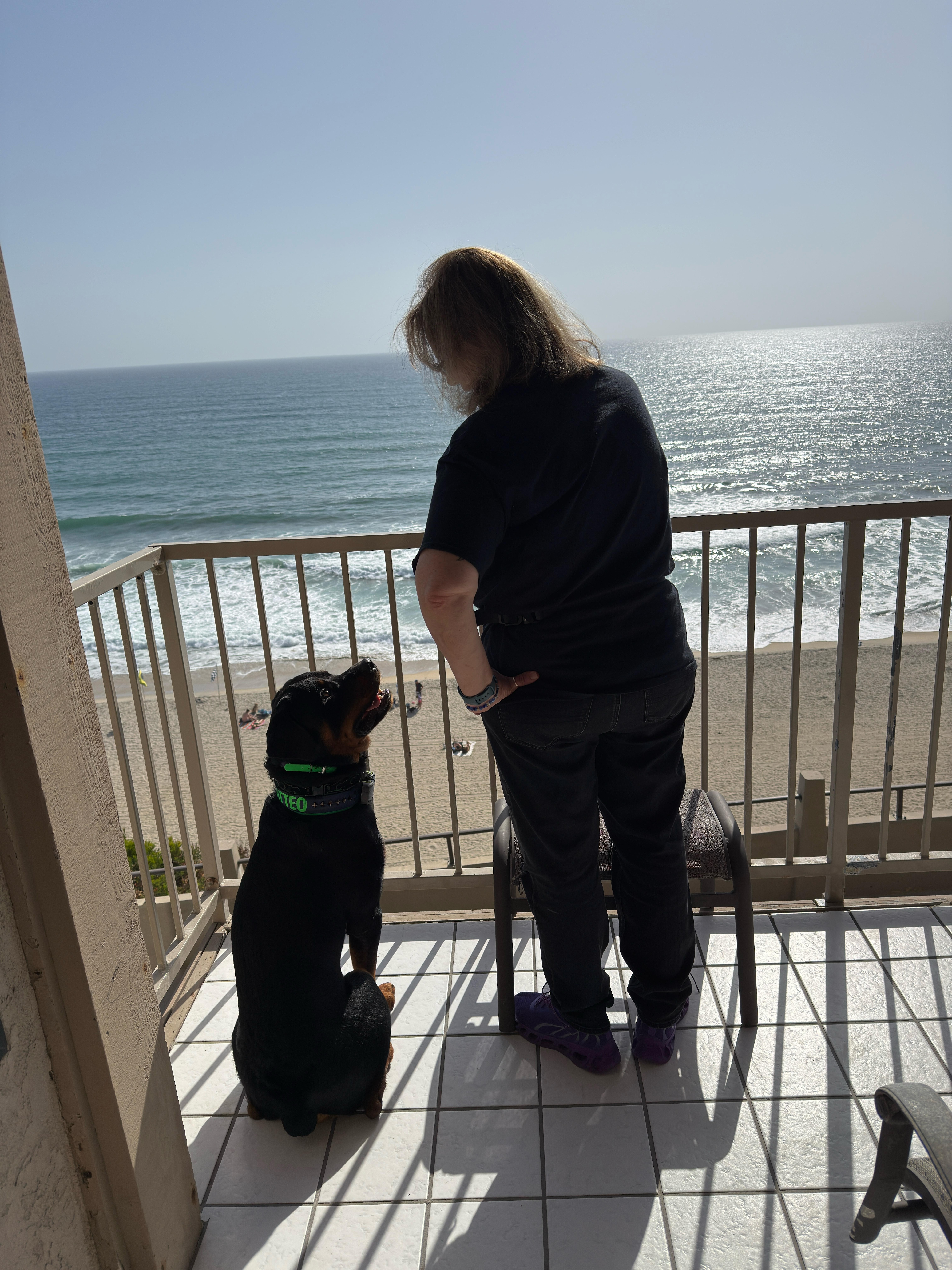 Enjoying the view with my buddy