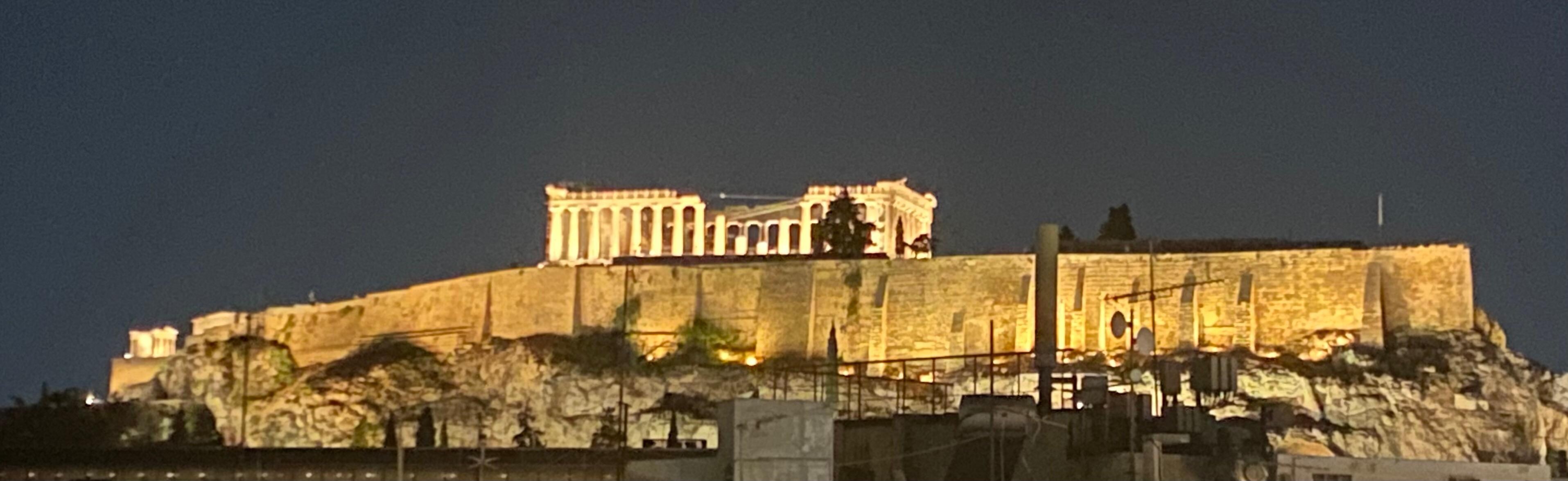 La vista del Partenón desde la terraza 