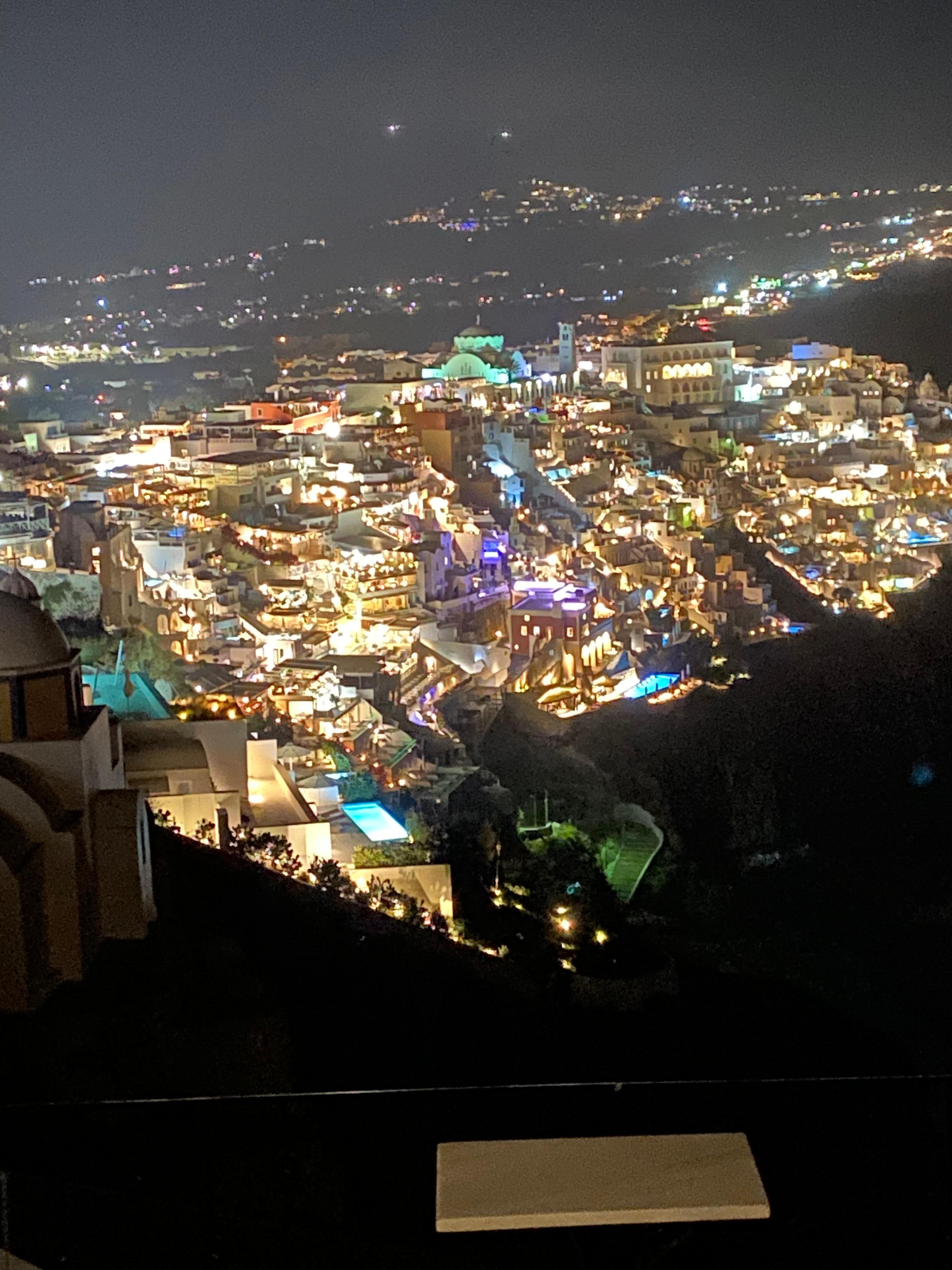 Thira at night